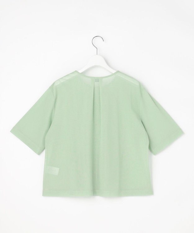 J.PRESS LADIES S シアードライトリコット フレアタック カットソー ソフトグリーン系
