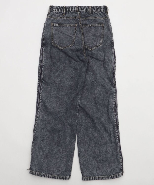 WEGO 【ユニセックス着用ITEM】ジャージドッキングZIPデニムパンツ ピンク