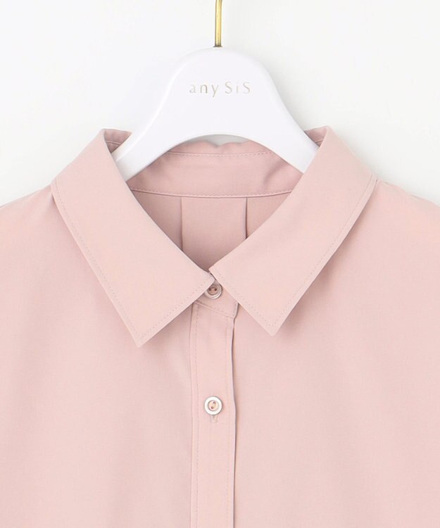 ANY SIS L 【洗える】ランタンスリーブ シャツ ピンク