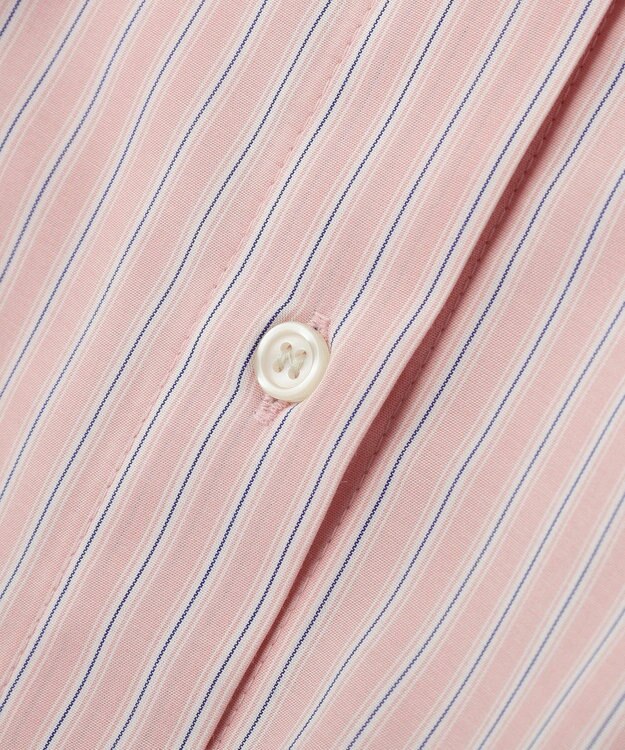 Green Parks イージーケア抜け衿ウエストタックシャツワンピース Pink