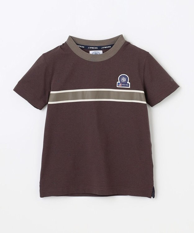 J.PRESS KIDS 【速乾】【100-130cm】ラインプリント Ｔシャツ ダークブラウン系