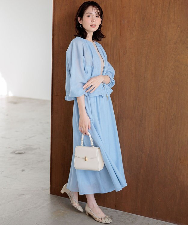 組曲 【先行予約】カラーボイル ブルゾン クラウディブルー系