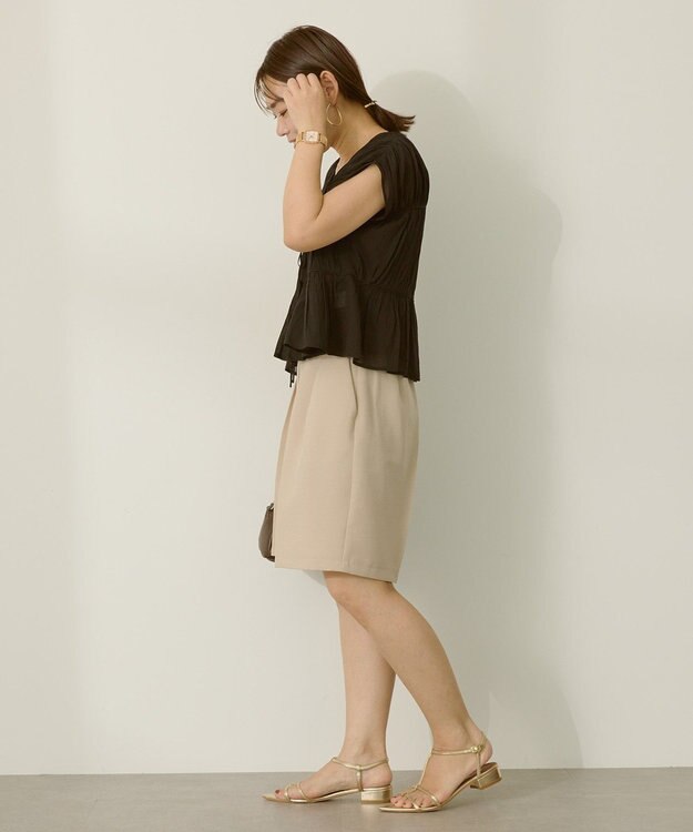 AMERICAN HOLIC 【前後2WAY】フロントリボンブラウス Black