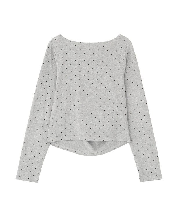 earth music&ecology アソートドレーププルオーバー Dot gray