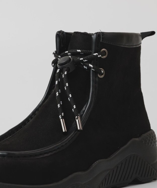 BONTRE 【PRECIEUX JOUET/プレシュウジュエ】モカシンスニーカブーツ ブラック