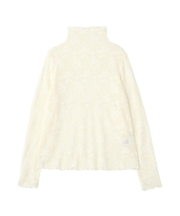 Green Parks プリーツレースハイネックプルオーバー Ecru