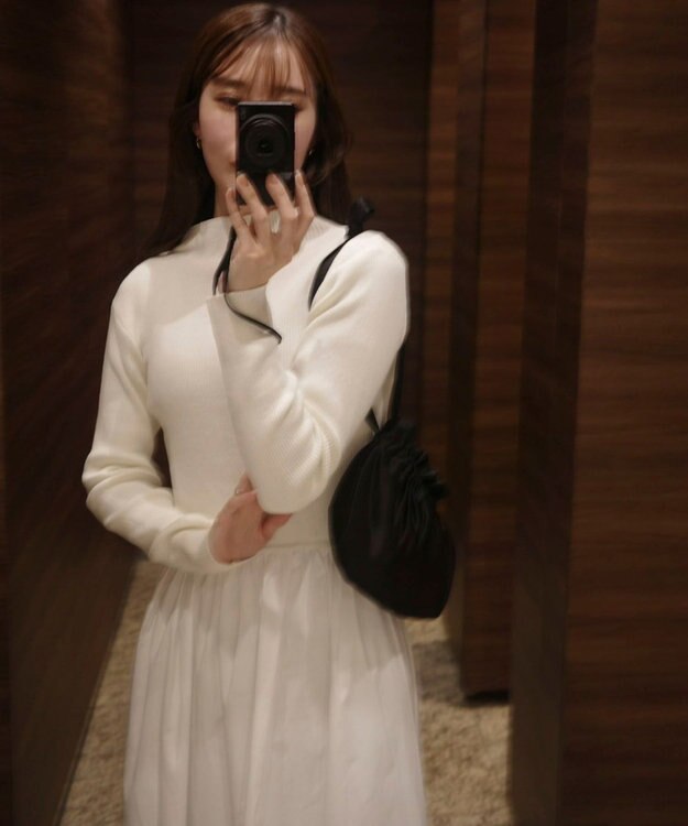 Green Parks AnriettMusee  リブニットドッキングワンピース Off White