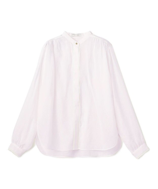 BEIGE， PAULINE / リネンヴィスコースレースブラウス Lilac