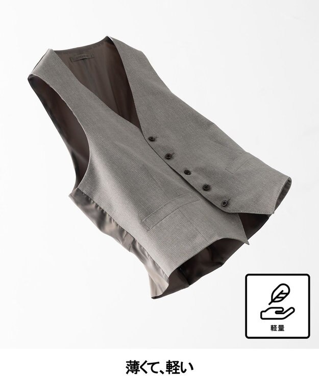 GOTAIRIKU 3ピース対応【圧倒的清涼感】クールドッツ セットアップベスト_クラシックプリント(26年モデル) ライトグレー系8