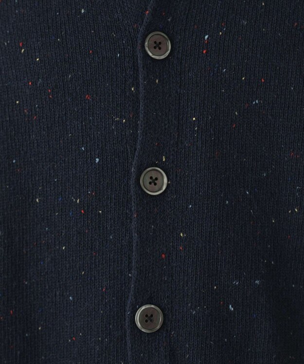 WEGO ネップクルーネックカーディガン ネイビー