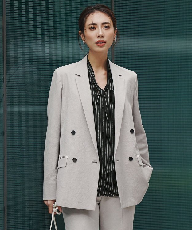 ICB LooseWeave ダブルブレストジャケット トープ