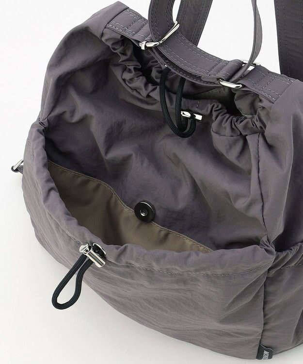 LA BAGAGERIE 【MONICA】クリンクルナイロン　ドロスト2WAYバッグ グレー