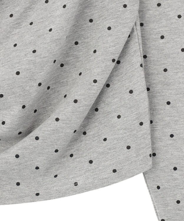 earth music&ecology アソートドレーププルオーバー Dot gray