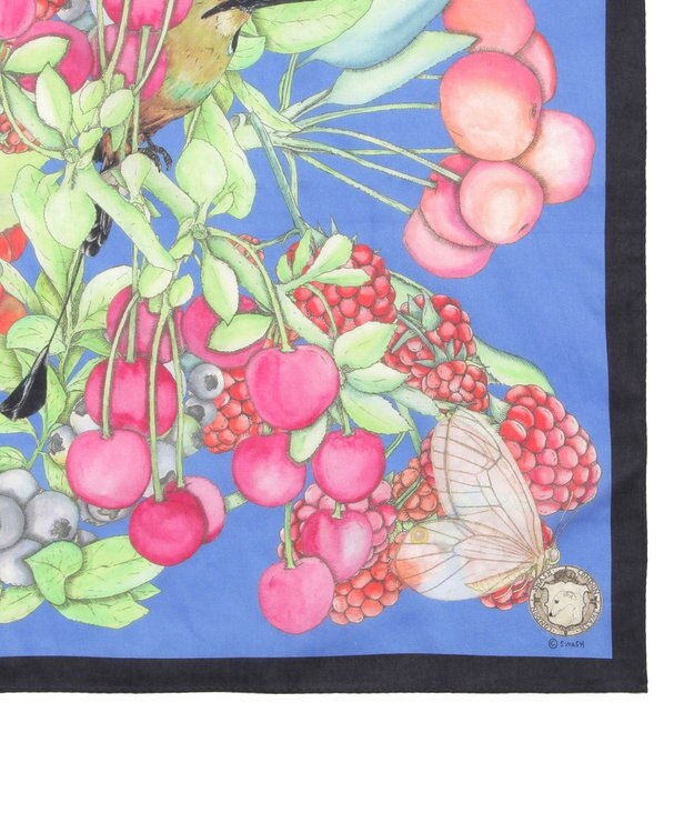 MOONBAT 【日本製】SWASH LONDON CherryBerry コットン スカーフハンカチ ディープブルー