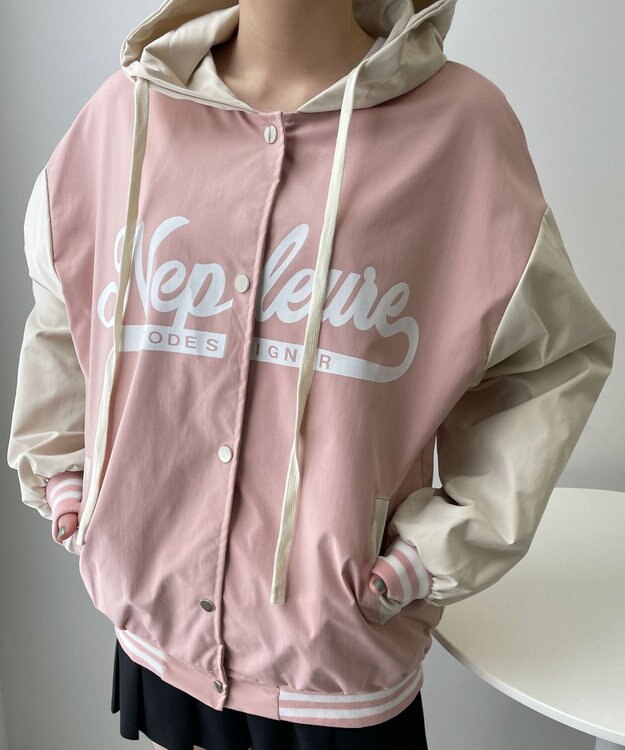 WEGO フード付きブルゾン ピンク