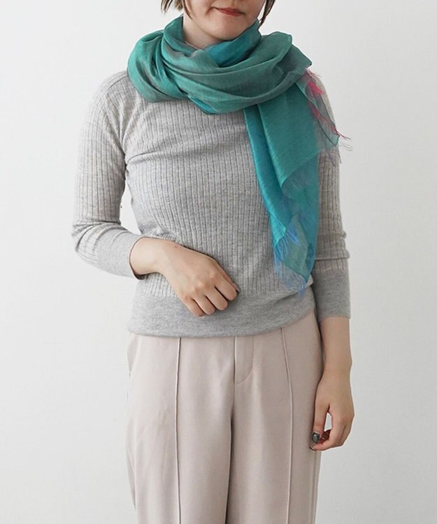 muto GOKUSAI  シルクカシミヤストール gokusai green