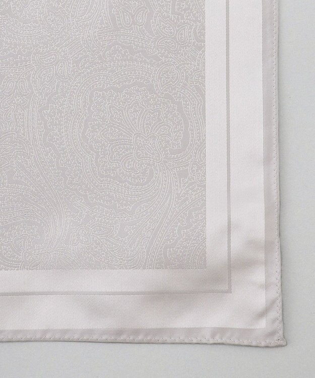 GOTAIRIKU 【WEAR BLACK】シルク100％ フォーマルチーフ_ペイズリー アイボリー系8