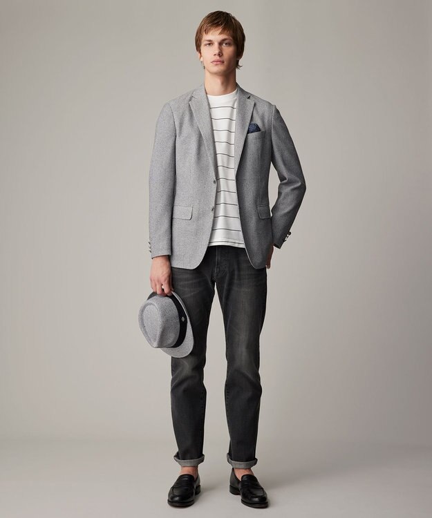 JOSEPH ABBOUD 【キングサイズ・サスティナブル/岡山産デニム】オゾンハイパワーデニム パンツ ブラック系