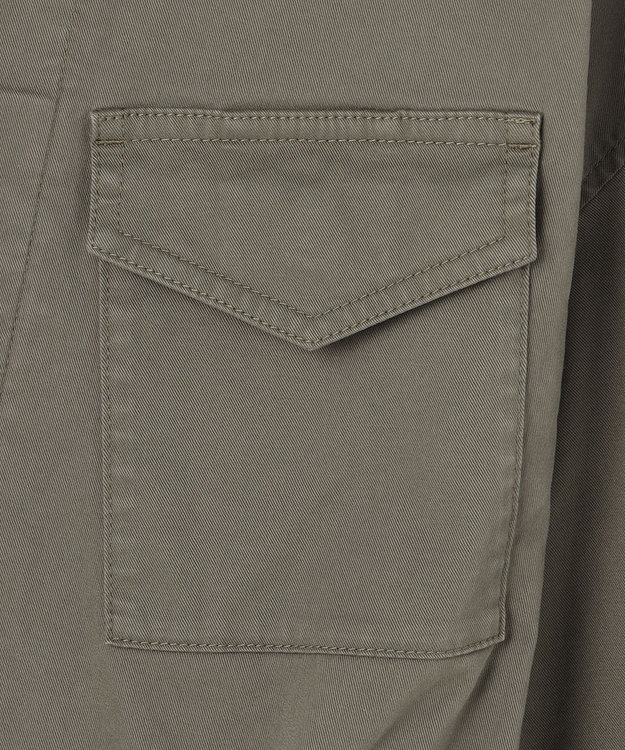 23区 コットンストレッチ ミリタリー ジャケット カーキ