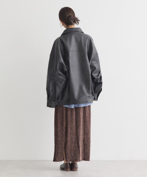 earth music&ecology シャイニーベロアスカート Brown