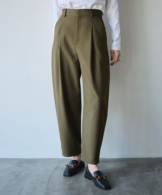 #Newans カーブパンツ カーキ グリーン