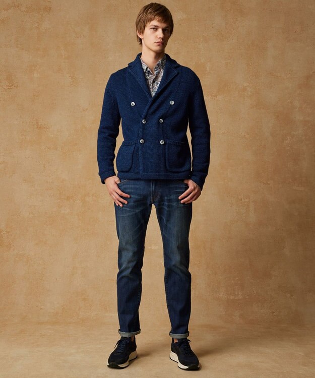 JOSEPH ABBOUD 【キングサイズ・サスティナブル/岡山産デニム】オゾンハイパワーデニム パンツ ネイビー系