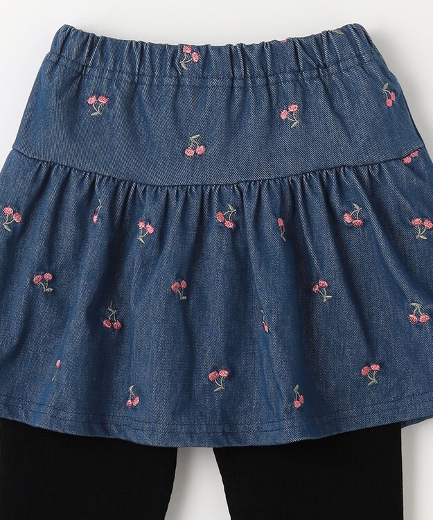 ANY KIDS デニムスカッツ ブルー×ブラック