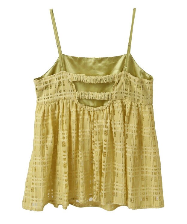 AMERICAN HOLIC チェックレースオーバーキャミソール Black