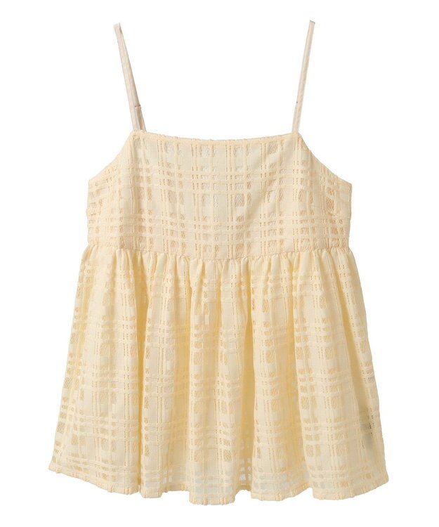 AMERICAN HOLIC チェックレースオーバーキャミソール Black