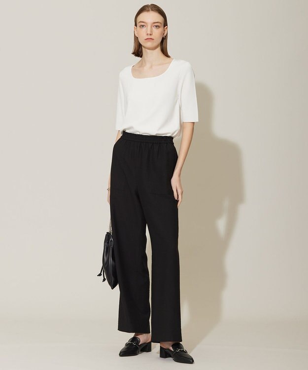 ICB L 【洗える】シルクヴィスコースハイゲージ プルオーバー オフ系