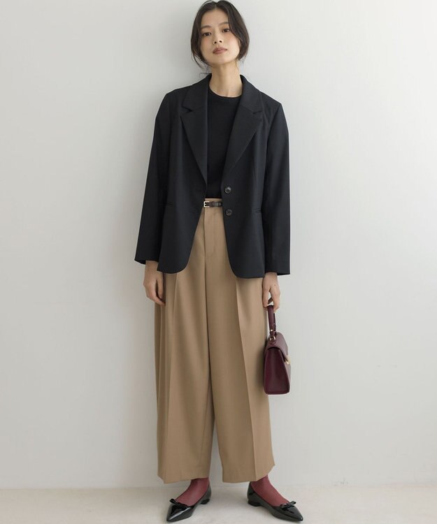 組曲 【加藤ローサさん着用】ハンサムツイル ジャケット ブラック系