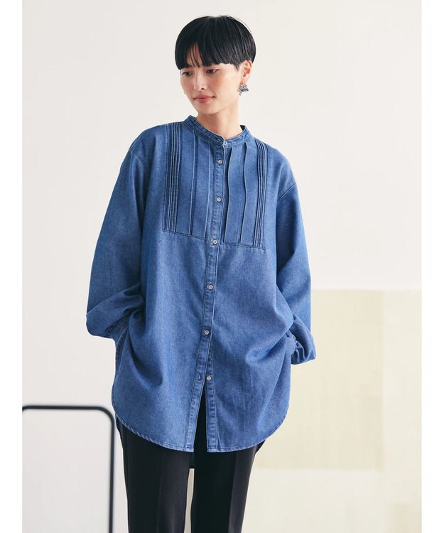 AMERICAN HOLIC デニムブザムバックボタンチュニック Indigo