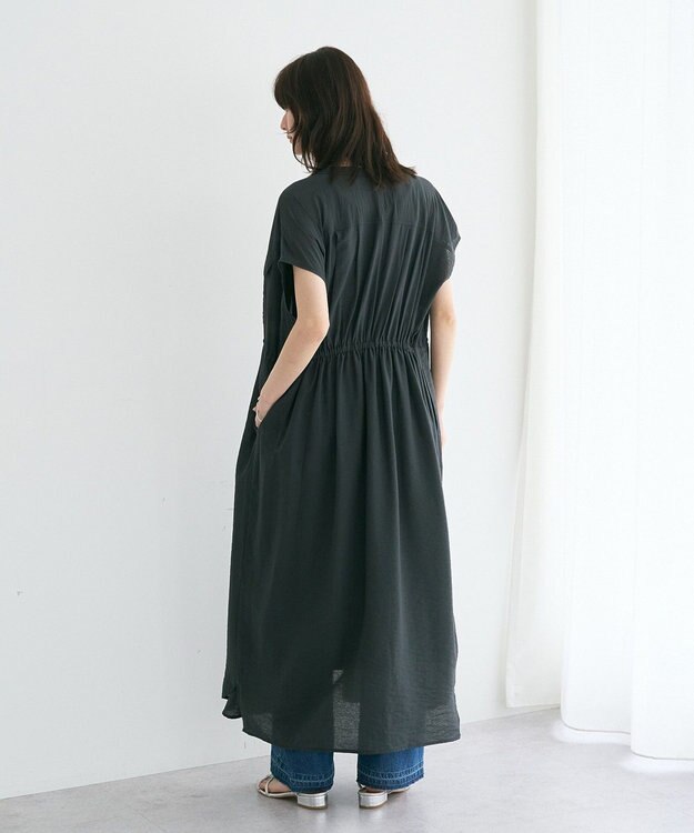 YECCA VECCA ミリタリースキッパーシャツワンピース Charcoal Gray