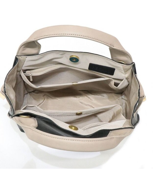 Regalo Felice 【長財布が入る / ショルダー付】2wayバッグ / REGALO BKG(ブラック×グレージュ)