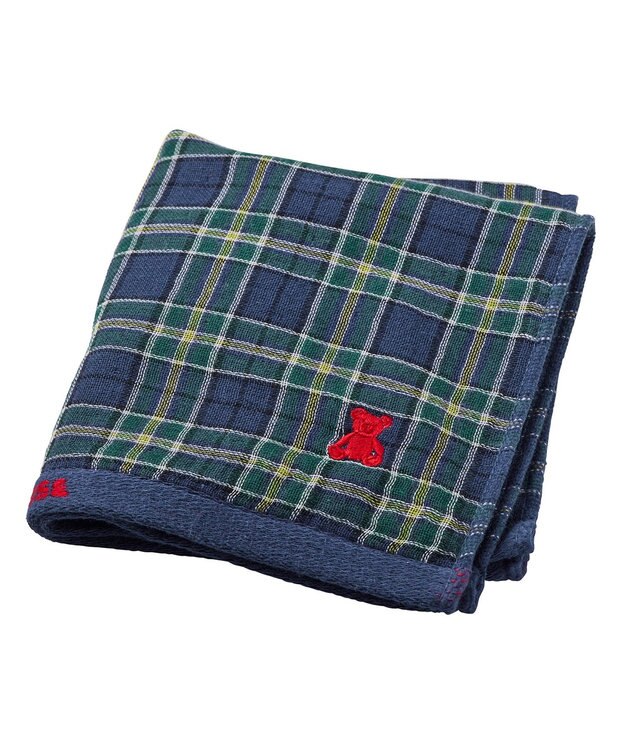 MIKI HOUSE HOT BISCUITS 【ふわはだたおる】ハンドタオル 紺