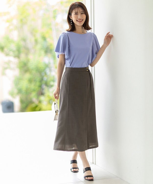 ANY SIS 【WEB・一部店舗限定】スイートクール スカート モカ