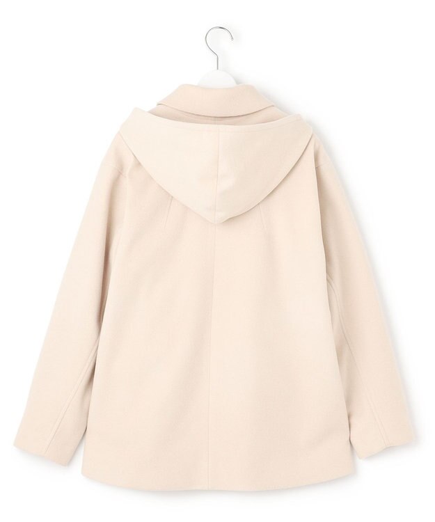 J.PRESS YORK STREET 【WOMEN】2WAY ウールアンゴラ ビーバーショートコート ベージュ系