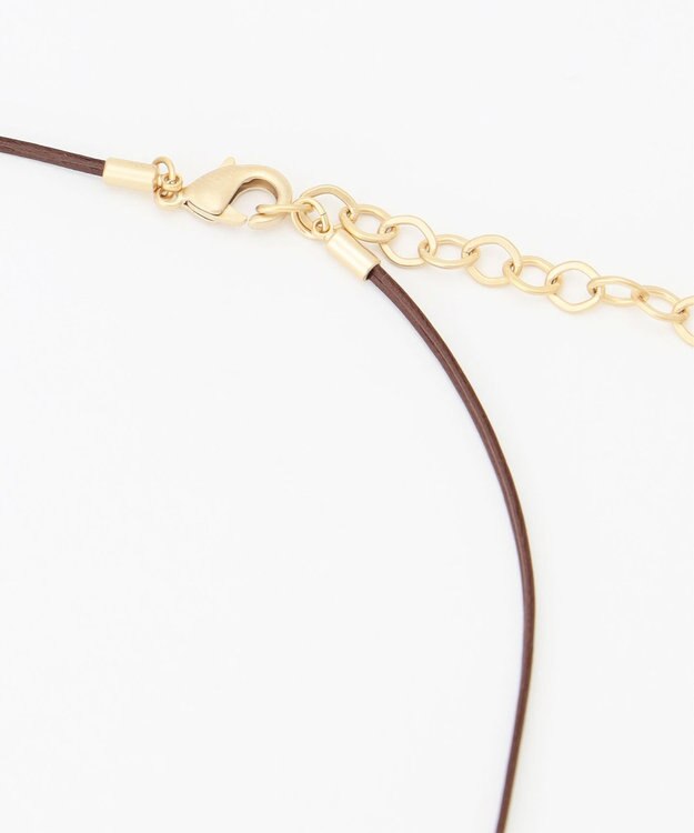 J.PRESS LADIES マーブルカーブ ネックレス ブラウン系