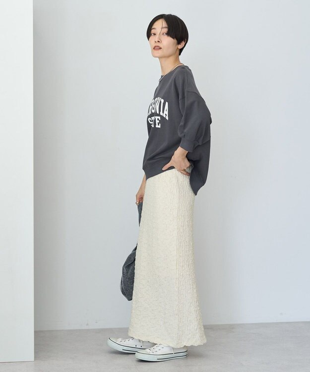 AMERICAN HOLIC フクレジャガードタイトスカート Ivory