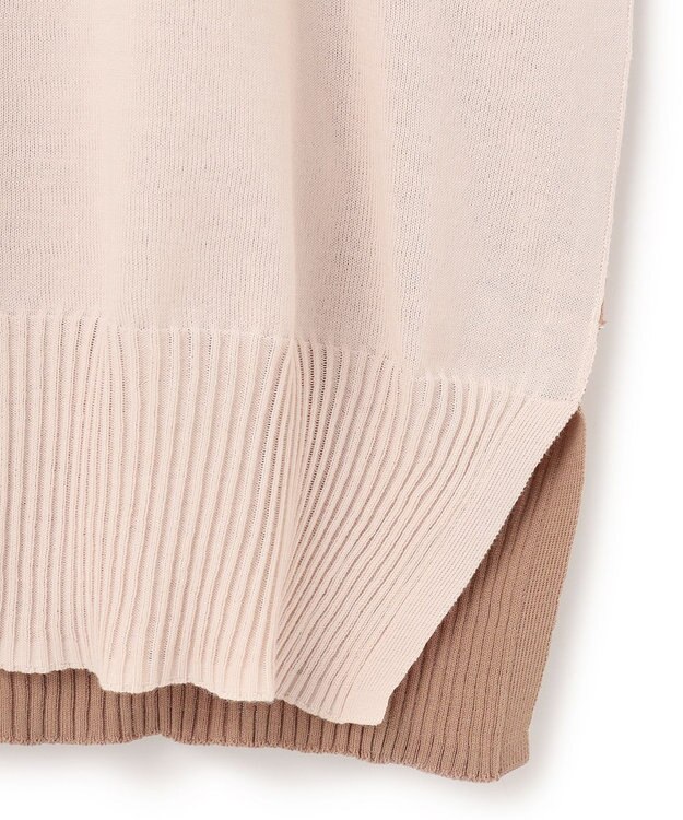 BEIGE， JULIE / 半袖ニット Nude x Camel