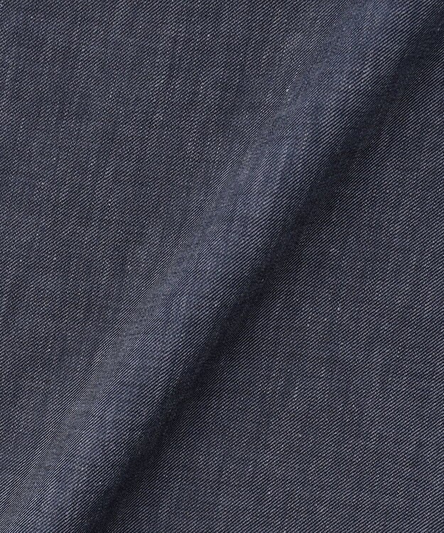 J.PRESS LADIES S リネンバイオシャンブレー ワイド パンツ ネイビー系