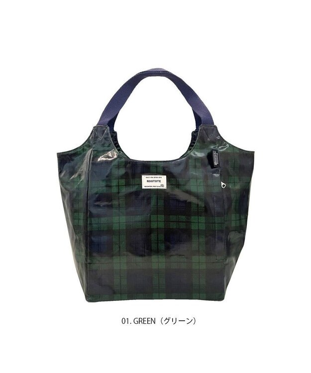 ROOTOTE 1295【肩掛け】EU.ラウンド.ラミネート-N 01：グリーン