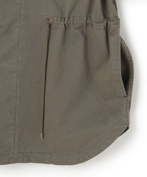 23区 コットンストレッチ ミリタリー ジャケット カーキ