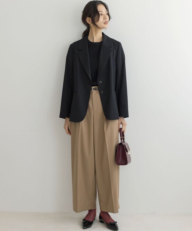 組曲 L 【加藤ローサさん着用】ハンサムツイル ジャケット ブラック系