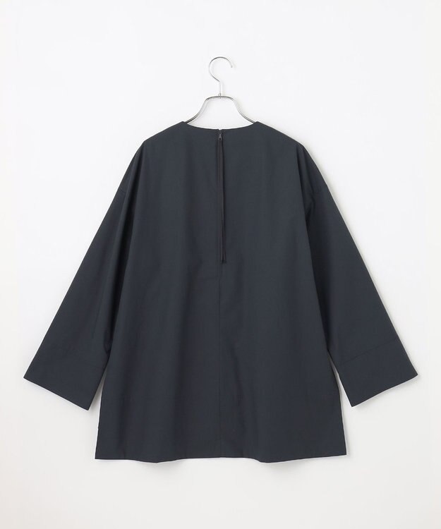 #Newans 【セレモニーにも】＜亀恭子さんコラボ＞下から着られちゃう！シュシュ付き2WAYカフスシャツ ネイビー系