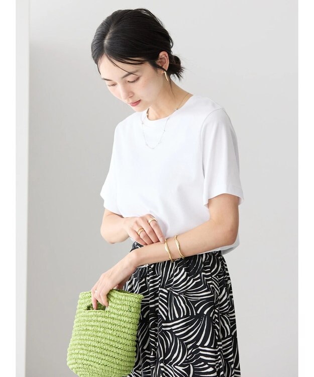 AMERICAN HOLIC キレイＣＯＴＴＯＮクルーネックカットプルオーバー Off White