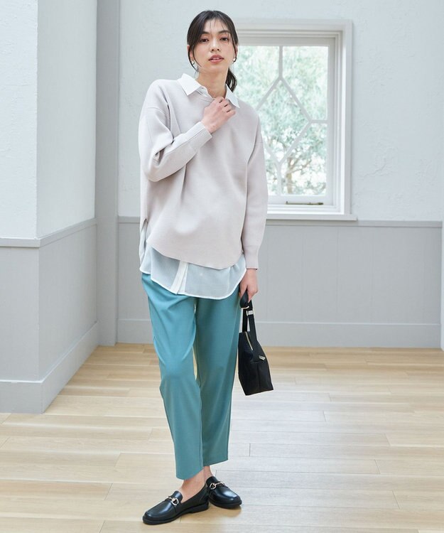 ANY ミラノリブニットプルオーバー グレージュ