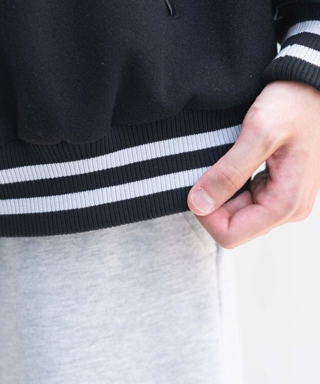 WEGO 【25年秋冬新作/ユニセックス着用ITEM/SMLサイズ展開】メルトンワッペンスタジャン ブラックその他