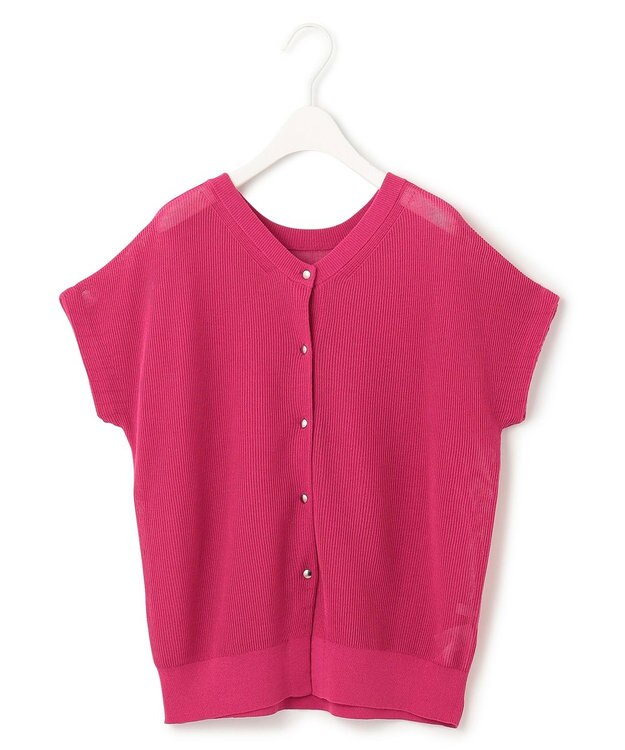 ICB 【洗える】コンパクトコイル 3wayサマーニット フューシャ系