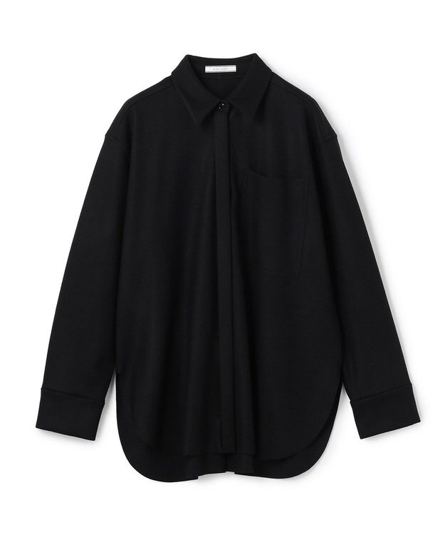 BEIGE， MONTAIGNE / ウールオーバーサイズシャツ Black